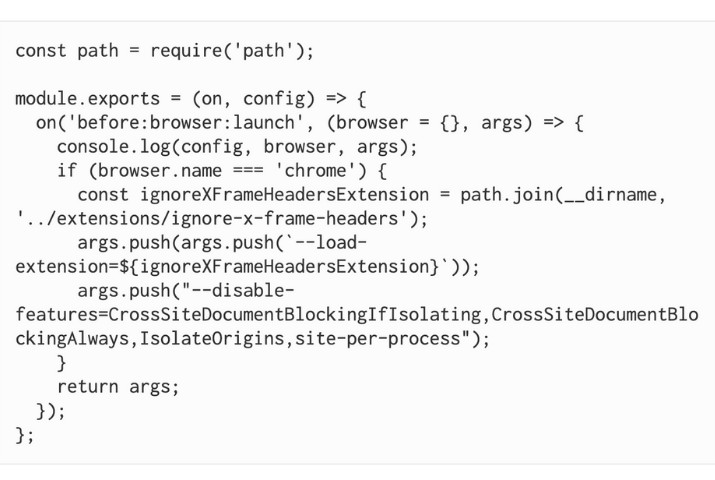 Configuring Cypress to work with iFrames & cross-origin sites